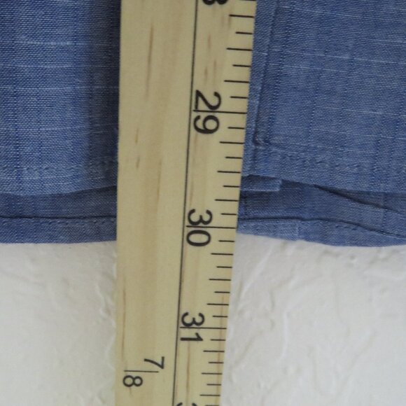 Ben Sherman* Men's Short Sleeve Button Down Curved Hem Chest Pocket Shirt~ Large - Picture 9 of 11